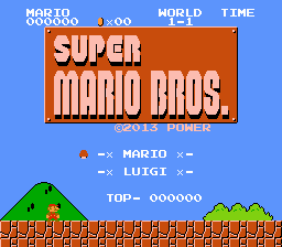 Super Mario Bros. UnderJump Title Screen